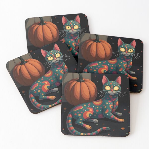 Item preview, Boho Cat Halloween Pumpkin designed and sold by Emilia-Design.