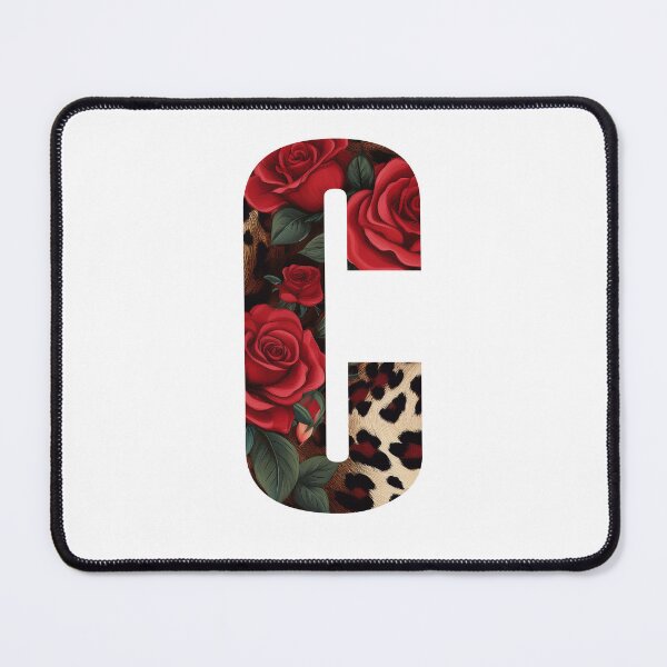 Item preview, Leopard Print Rose Monogram C designed and sold by Yviemakes.