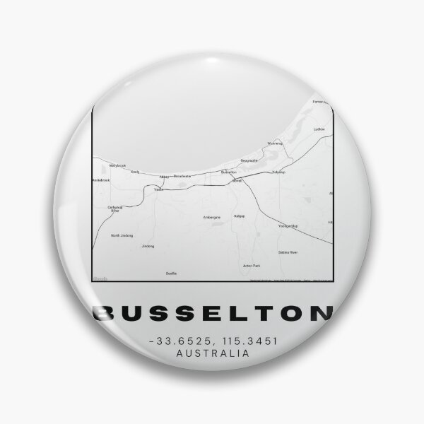 Item preview, Busselton Coordinates Map Print | Minimalist Black and White Art designed and sold by RM-Journey.