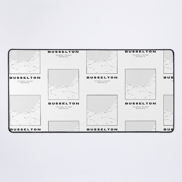 Item preview, Busselton Coordinates Map Print | Minimalist Black and White Art designed and sold by RM-Journey.