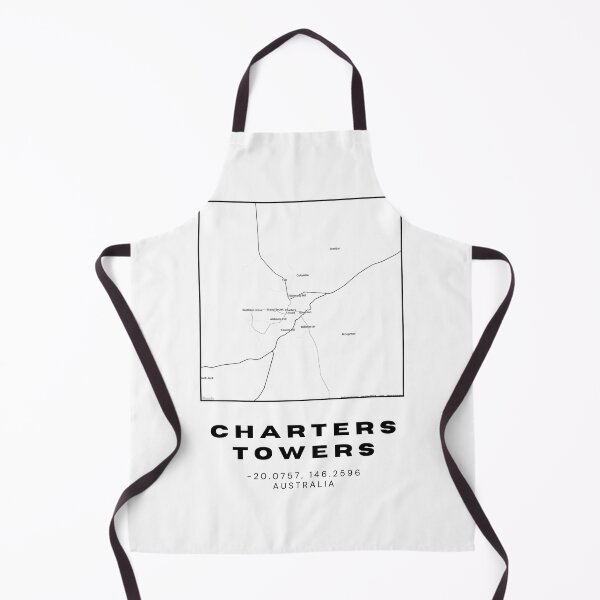 Item preview, Minimalist Charters Towers Map Art | Black and White Coordinates Print designed and sold by RM-Journey.