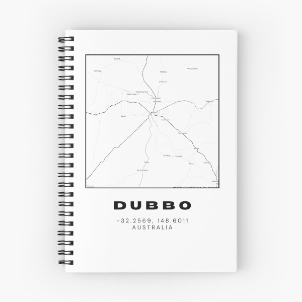 Item preview, Dubbo Coordinates Map Print | Minimalist Black and White Art designed and sold by RM-Journey.