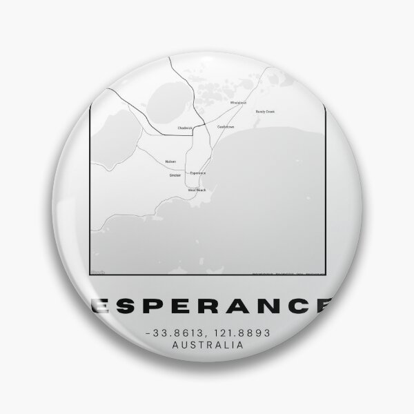 Item preview, Esperance Coordinates Map Print | Minimalist Black and White Art designed and sold by RM-Journey.