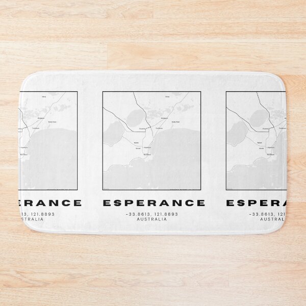 Item preview, Esperance Coordinates Map Print | Minimalist Black and White Art designed and sold by RM-Journey.