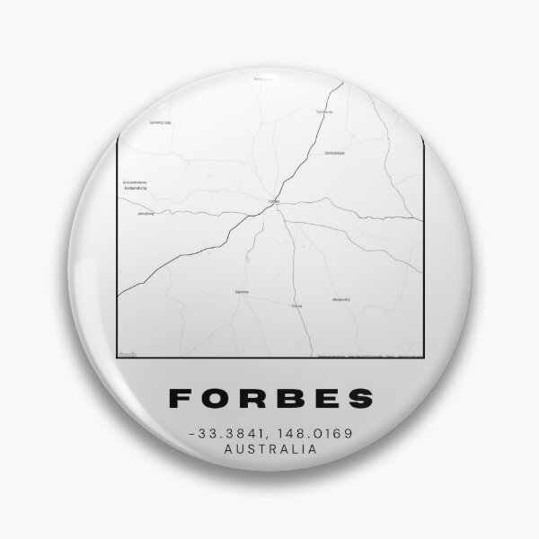 Item preview, Minimalist Forbes Map Art | Black and White Coordinates Print designed and sold by RM-Journey.