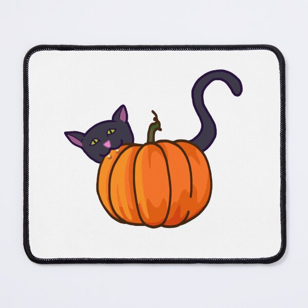 Item preview, Cat Biting Pumpkin designed and sold by art-with-adrien.