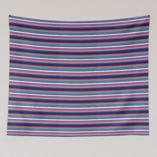 Item preview, Purpley Striped (Violet, Blue-Purple, Teal, Green, Orange White, Periwinkle) designed and sold by BelindaFuller.