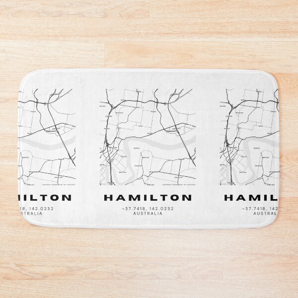 Item preview, Minimalist Hamilton Map Art | Black and White Coordinates Print designed and sold by RM-Journey.