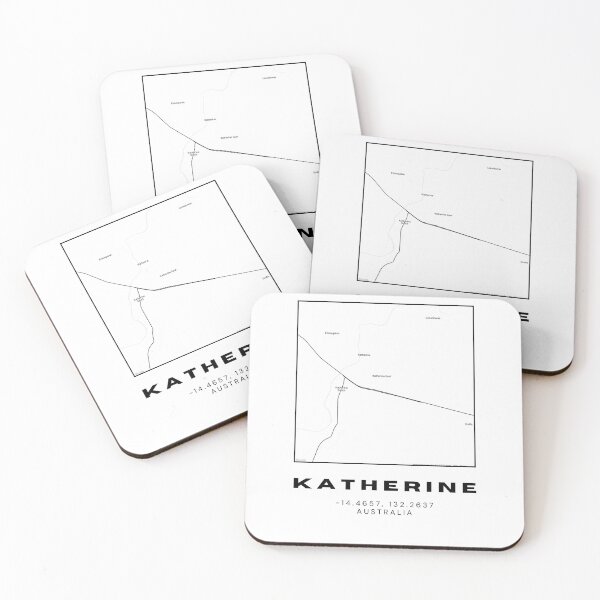 Item preview, Katherine Coordinates Map Print | Minimalist Black and White Art designed and sold by RM-Journey.