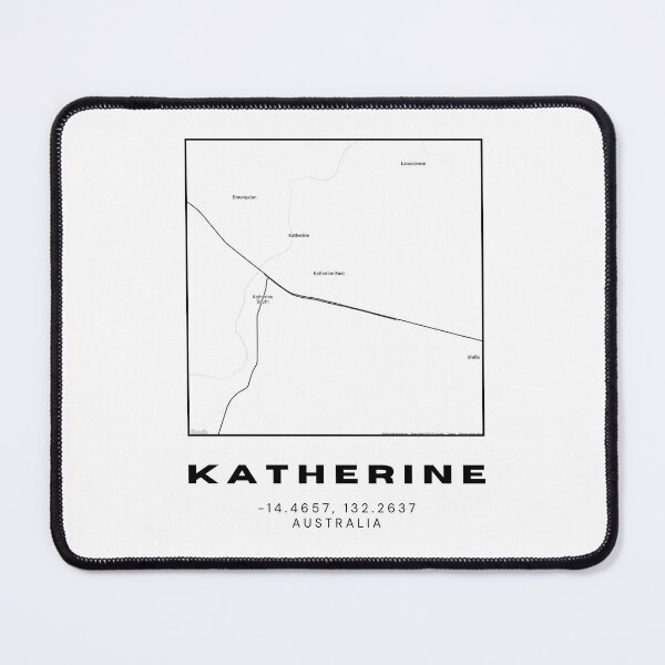 Item preview, Katherine Coordinates Map Print | Minimalist Black and White Art designed and sold by RM-Journey.