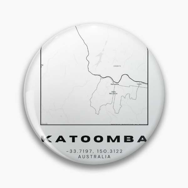 Item preview, Minimalist Katoomba Map Art | Black and White Coordinates Print designed and sold by RM-Journey.