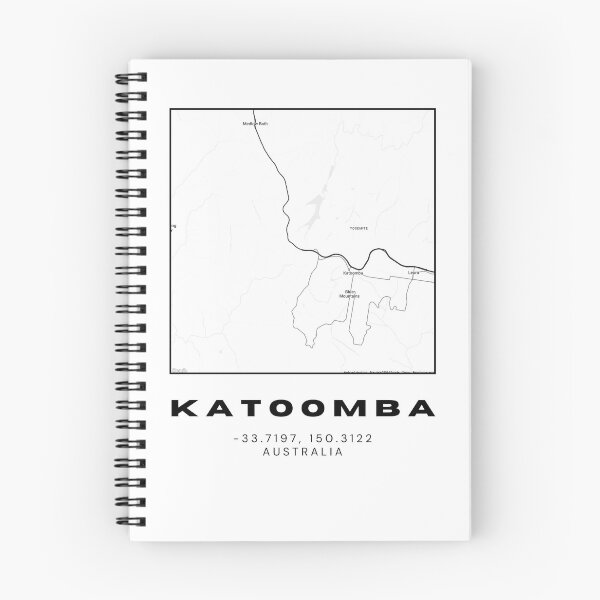 Item preview, Minimalist Katoomba Map Art | Black and White Coordinates Print designed and sold by RM-Journey.