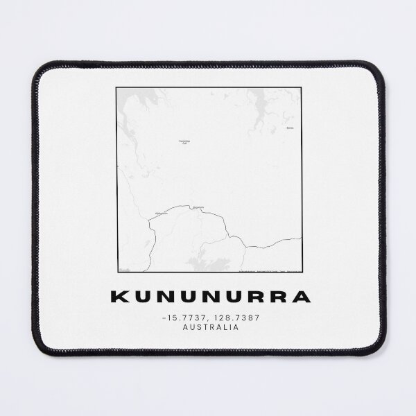 Item preview, Kununurra Coordinates Map Print | Minimalist Black and White Art designed and sold by RM-Journey.