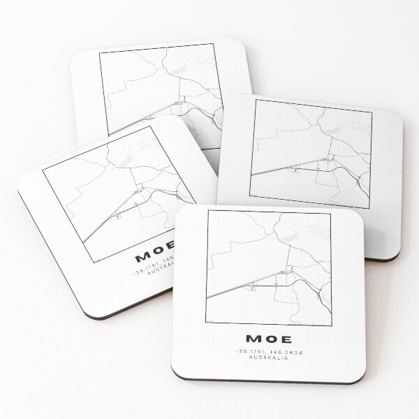 Item preview, Minimalist Moe Map Art | Black and White Coordinates Print designed and sold by RM-Journey.