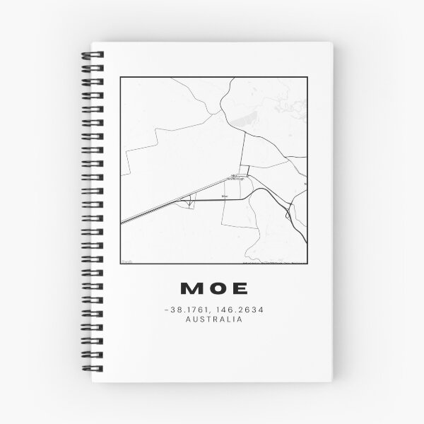 Item preview, Minimalist Moe Map Art | Black and White Coordinates Print designed and sold by RM-Journey.