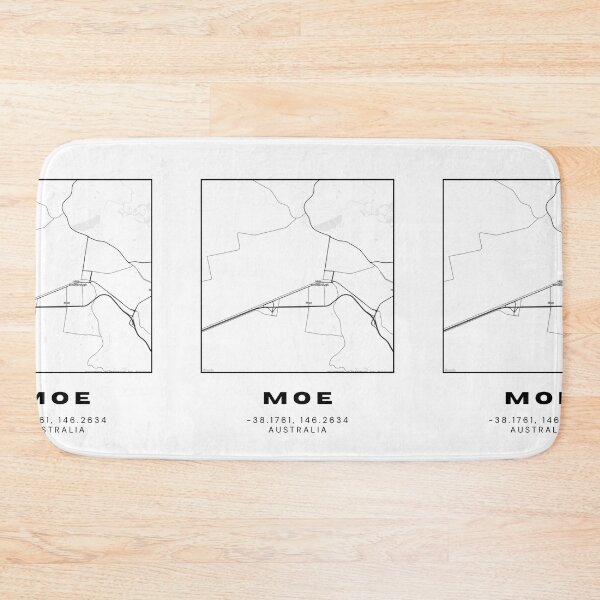 Item preview, Minimalist Moe Map Art | Black and White Coordinates Print designed and sold by RM-Journey.