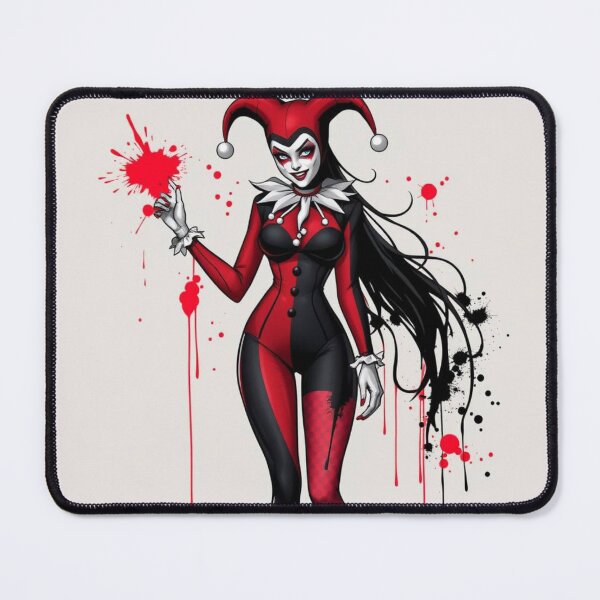 Item preview, sexy jester clown girl paint splatter designed and sold by aprilwebbartist.