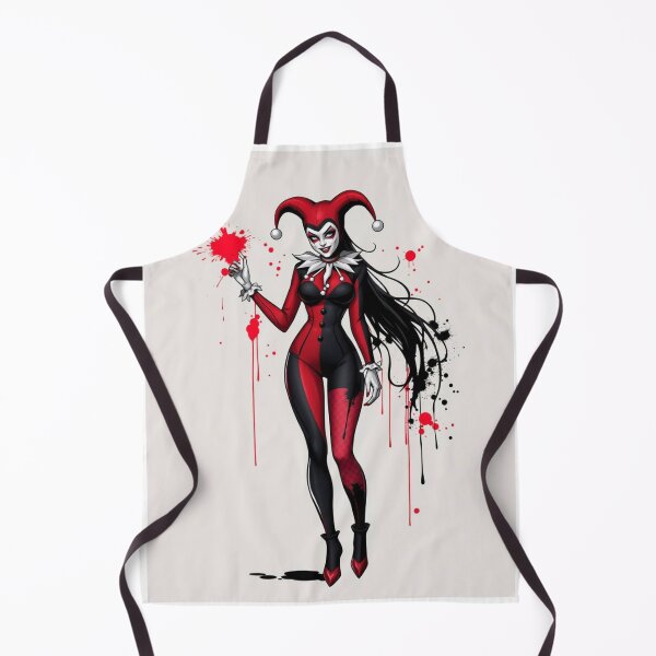 Item preview, sexy jester clown girl paint splatter designed and sold by aprilwebbartist.