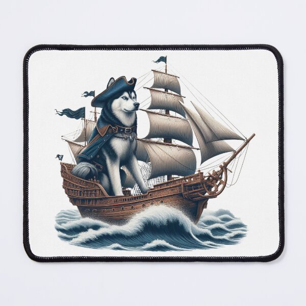 Item preview, Husky Captaining a Ship in High Seas designed and sold by nikkolaus.
