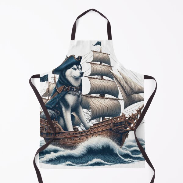 Item preview, Husky Captaining a Ship in High Seas designed and sold by nikkolaus.