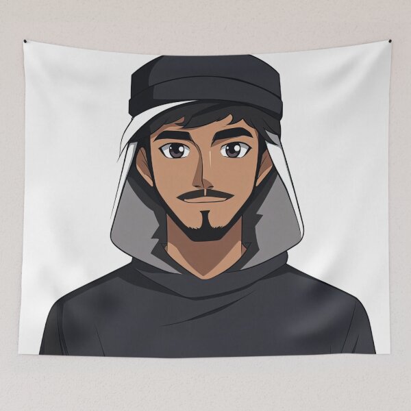Item preview, Qatari man, portrait | Anime style designed and sold by ComicsFactory.