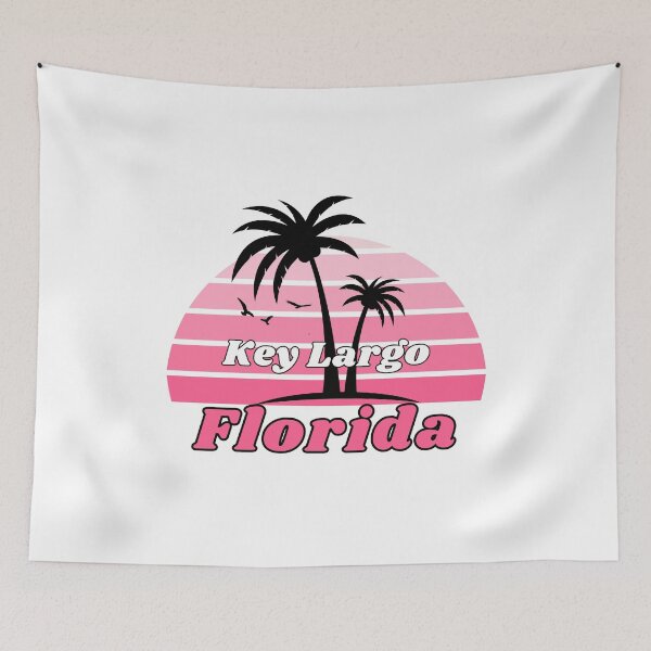 Item preview, Retro Cool Key Largo Beach Florida Palm Tree at Sunset Souvenirs designed and sold by karmdaf.