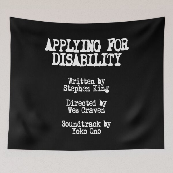 Item preview, Applying For Disability Horror Movie Funny T-Shirts Hoodies Aprons Scary Nightmare Chronic Illness Disabled Humorous Tees designed and sold by ChronicillnessT.