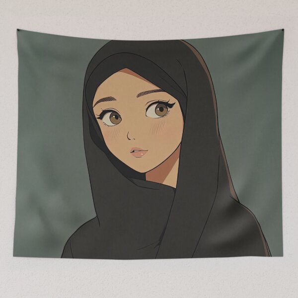 Item preview, Qatari woman, portrait | Anime style designed and sold by ComicsFactory.
