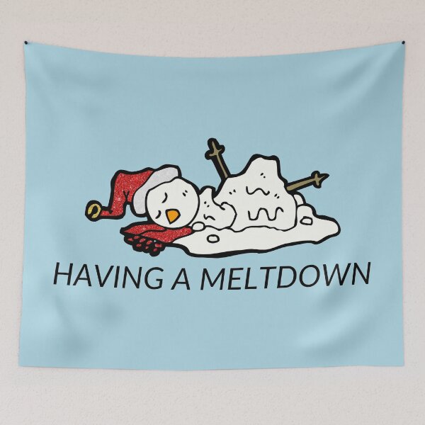 Item preview, Having a Meltdown Snowman Funny Pun designed and sold by Magnolia Valley Art.