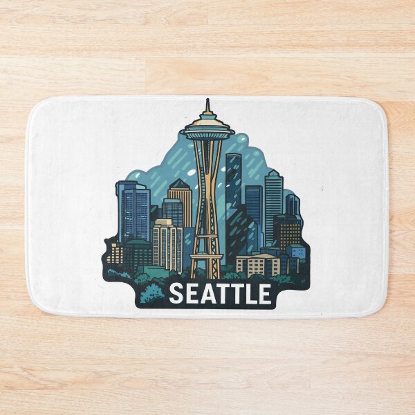 Artikelvorschau, Seattle, Regenstadt entworfen und verkauft von RainCitySticker.