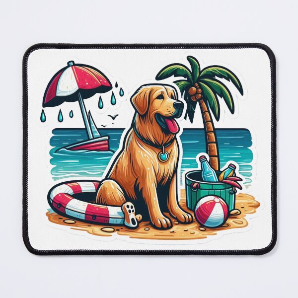 Item preview, Dog on the beach sticker designed and sold by dacks.