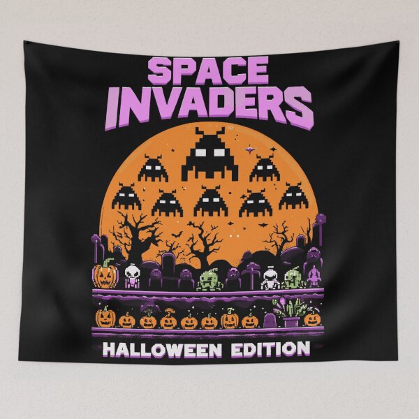 Item preview, Space Invaders Halloween Edition Retro Gaming designed and sold by KitonicTees.