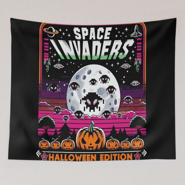 Item preview, Space Invaders Halloween Edition Retro Gaming designed and sold by KitonicTees.