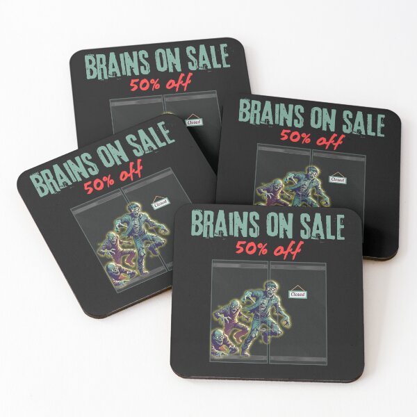 Item preview, Brains On Sale: 50% Off Zombie Halloween Humor designed and sold by DominEdge.