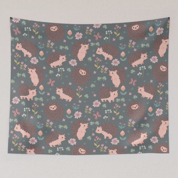 Item preview, Hedgehogs in the flowers designed and sold by OtterFactory.