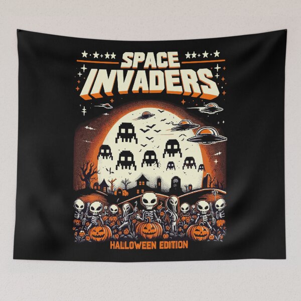 Item preview, Space Invaders Halloween Edition Retro Gaming designed and sold by KitonicTees.
