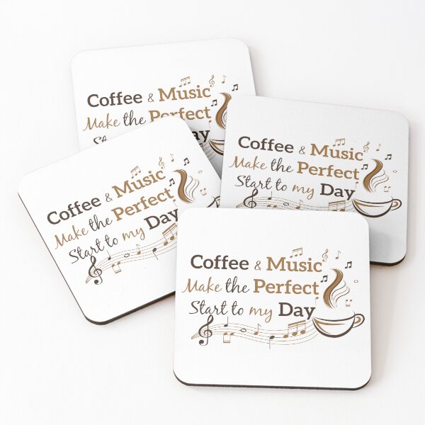 Item preview, Coffee and music make the perfect start to my day  designed and sold by ilyanadesign.