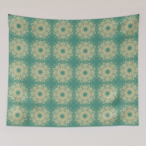 Item preview, GOLD GREEN MANDALA designed and sold by 47tattoos.