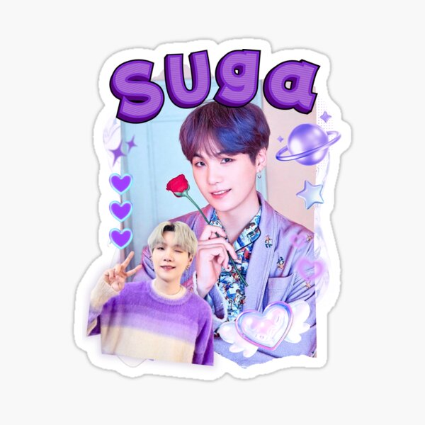 Artikel-Vorschau von SUGA BTS-Collage: Kräftige Schwarz-Weiß-Kunst, designt und verkauft von AJUNICE STUDIO.