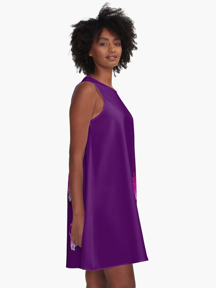 Alternate view of Your Brain without Coffee - Pink A-Line Dress