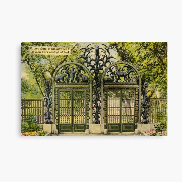 Item preview, 1940s Bronx Zoo Rainey Gate Postcard designed and sold by WCS-Archives.