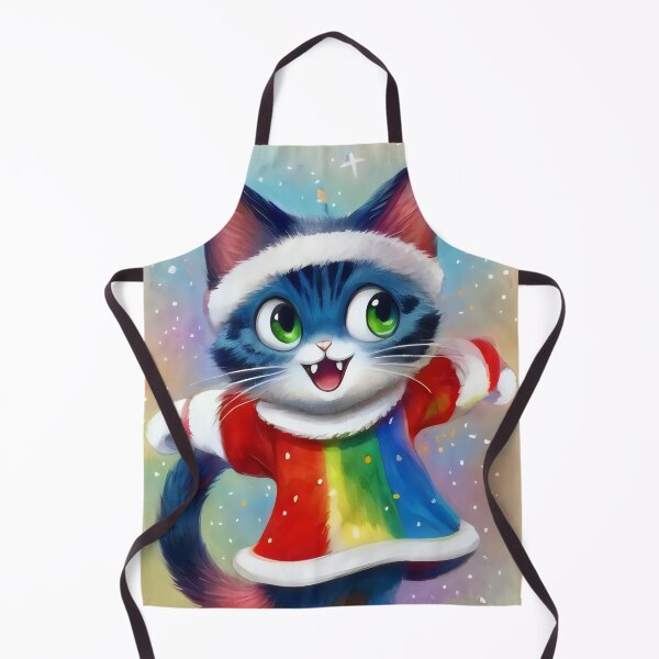 Item preview, Festive Holiday Cat in Santa Hat with Whimsical Christmas Design designed and sold by Cherry-Cat.
