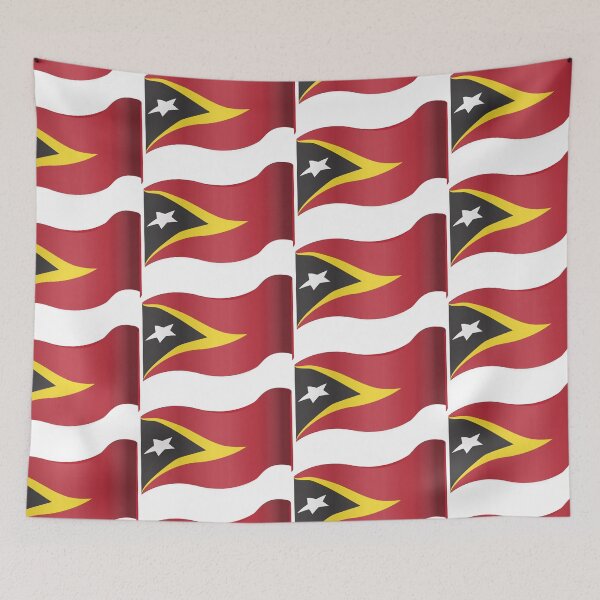 Item preview, Timor Leste Flag designed and sold by HarveyHandcraftsandDesigns.