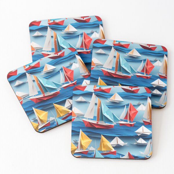 Item preview, Origami Art - Sails on the Horizon: A Gathering of Sailing Boats designed and sold by ArtfulFolds.