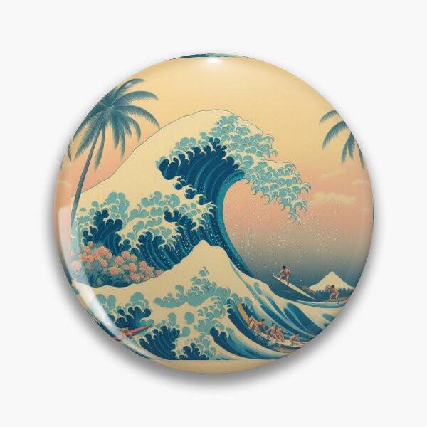 Item preview, Great Wave off Kanagawa Vintage Retro  designed and sold by SaltySurfgirl.