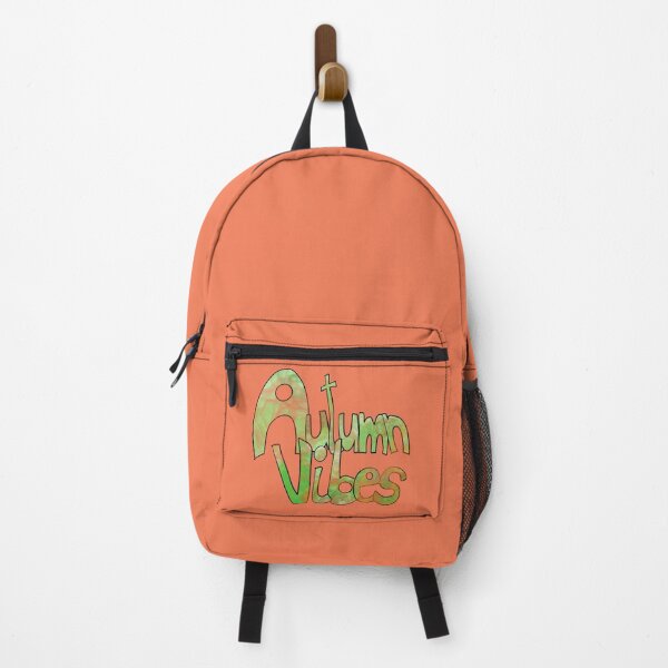 Item preview, Handwritten inscription "Autumn Vibes" in autumn style. Black outline, warm colors: green, orange. designed and sold by My-fake-places.