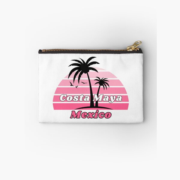Item preview, Retro Cool Costa Maya Beach Mexico Palm Tree at Sunset Souvenirs designed and sold by karmdaf.