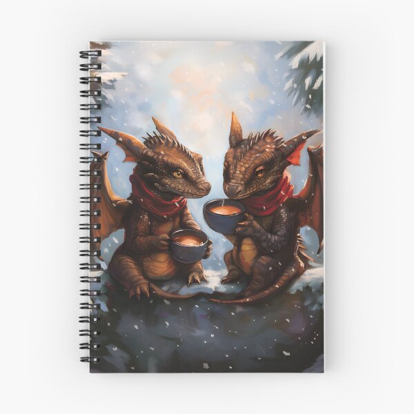 Item preview, Cozy Dragons' Winter Tea Time designed and sold by Playing In Mud.