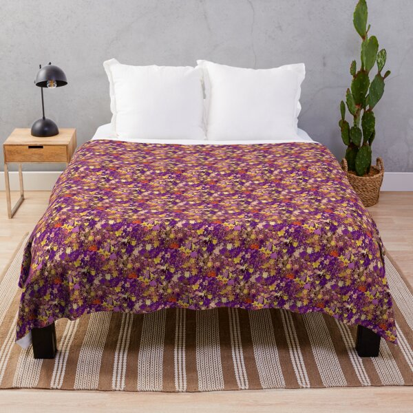 Twilight Bloom Symphony Throw Blanket