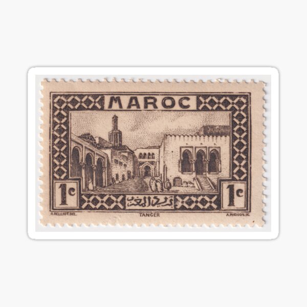 Aperçu de l'œuvre Timbre marocain de Tanger, 1933 créée et vendue par rogerstrawberry.